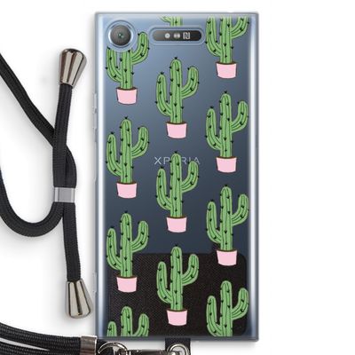 Cactus Lover: Sony Xperia XZ1 Transparant Hoesje met koord