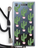 Cactus Lover: Sony Xperia XZ1 Transparant Hoesje met koord