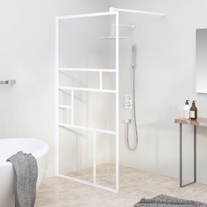 Inloopdouchewand 100x195 cm ESG-glas wit