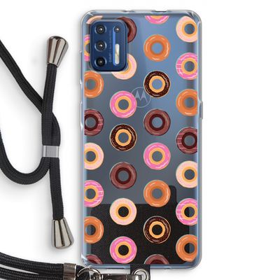 Donuts: Motorola Moto G9 Plus Transparant Hoesje met koord