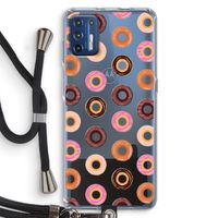 Donuts: Motorola Moto G9 Plus Transparant Hoesje met koord