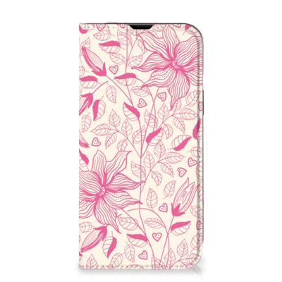 iPhone 14 Smart Cover Pink Flowers