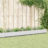 VidaXL Plantenbak met pinnen 362,5x42,5x28,5 cm polypropeen wit