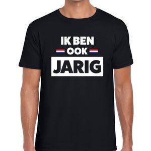 Zwart Ik ben ook jarig t-shirt voor heren