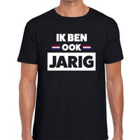 Zwart Ik ben ook jarig t-shirt voor heren - thumbnail