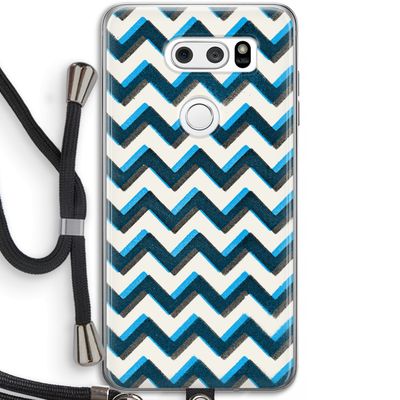 Onderbroken lijn: LG V30 Transparant Hoesje met koord