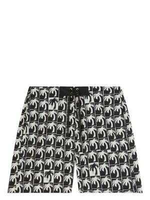Palm Angels short de bain à logo imprimé - Noir