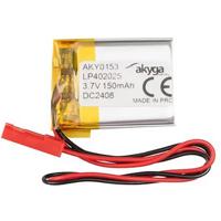 Akyga LP402025 Accupack Batterijgrootte: Speciaal LiPo 3.7 V 150 mAh Akyga LP402025 Accupack Batterijgrootte: Speciaal LiPo 3.7 V 150 mAh