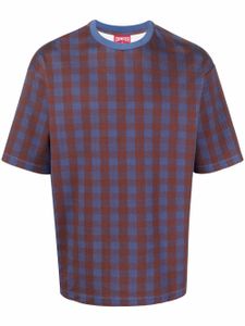 Camper t-shirt à carreaux - Bleu