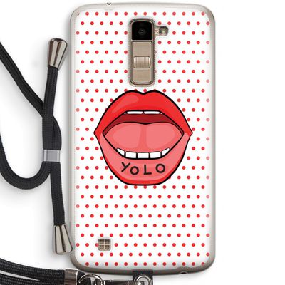Yolo Denise: LG K10 (2016) Transparant Hoesje met koord