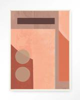 Urban Cotton Wandkleed 'Monolithic' 110 x 145cm in Floating Frame - off white