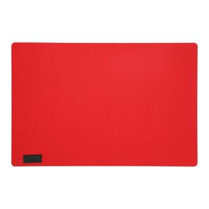 Rechthoekige placemat met ronde hoeken polyester rood 30 x 45 cm