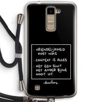 Mijn Motto's: LG K10 (2016) Transparant Hoesje met koord