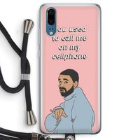 Hotline bling: Huawei P20 Transparant Hoesje met koord