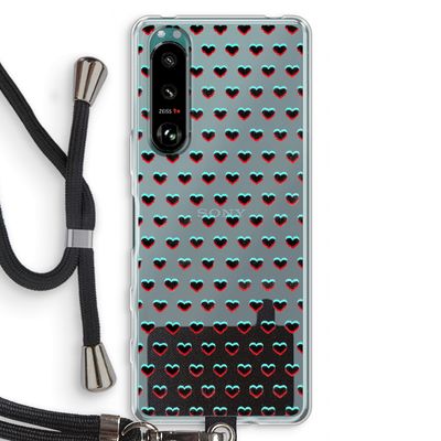 Hartjes: Sony Xperia 5 III Transparant Hoesje met koord