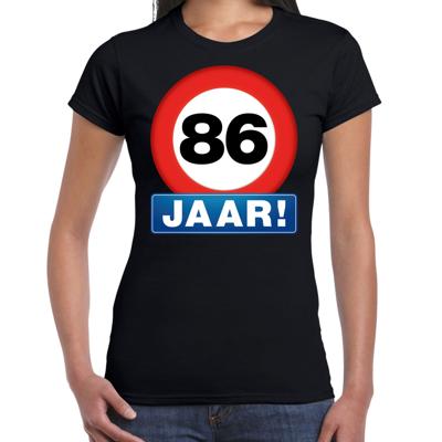 86 jaar geworden - Stopbord - verjaardag t-shirt - zwart - heren - Happy Birthday - kleding