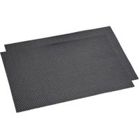 Kesper tafel placemats/onderleggers - 2x - zwart - 29 x 43 cm - Diner/Ontbijt - kunststof geweven