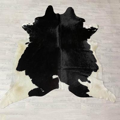 Koeienhuid zwart creme 225x215cm