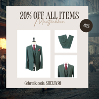 Maatpak Voor Heren | 3-delig Pak | Donkergroen | Kamgaren Wol | Lichtgewicht & Ademend | Peaky Blinders