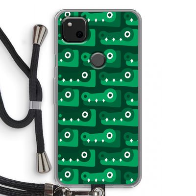 Crocs: Pixel 4a Transparant Hoesje met koord