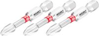 HAZET Bit 2215NSLG-PH2/3 · 1/4 inch (6,3 mm) zeskant massief · Kruiskop profiel PH · 3-delig · SW PH2