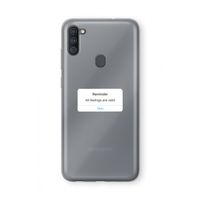 Reminder: Samsung Galaxy A11 Transparant Hoesje