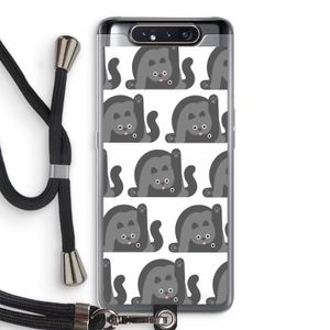 Cats: Samsung Galaxy A80 Transparant Hoesje met koord
