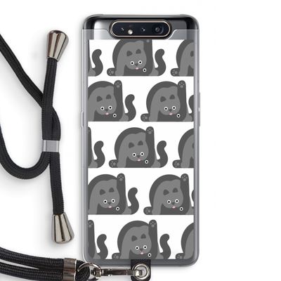 Cats: Samsung Galaxy A80 Transparant Hoesje met koord