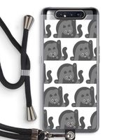 Cats: Samsung Galaxy A80 Transparant Hoesje met koord