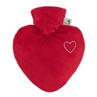Kruik velours rood hart 1 liter - thumbnail