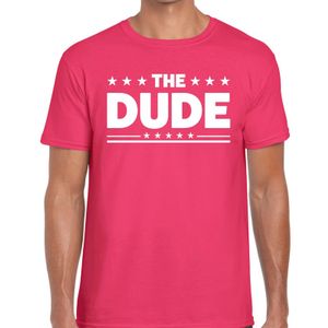 Roze The Dude fun t-shirt voor heren 2XL  -