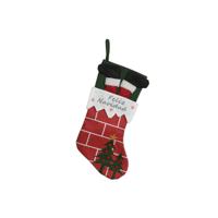 Kerstsok Home ESPRIT Zwart Rood Groen 28 x 2 x 50 cm