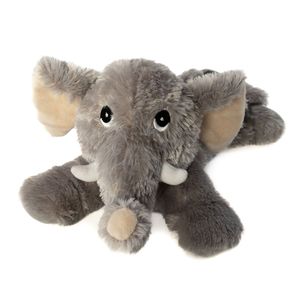 Warmte/magnetron opwarm knuffel - Olifant - grijs - 35 cm - pittenzak