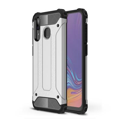 Magic Armor TPU + PC combinatie Case voor Galaxy A30 (zilver)