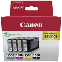 Canon Inktcartridge PGI-1500 BK/C/M/Y Multipack Origineel Combipack Zwart, Cyaan, Magenta, Geel 9218B006 - thumbnail