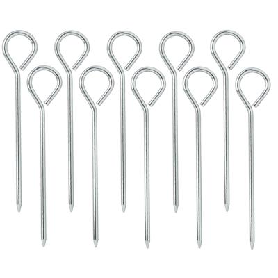 Umefa Tentharingen - 10x stuks - grondpennen - gesloten oog - 20 cm - metaal