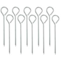 Umefa Tentharingen - 10x stuks - grondpennen - gesloten oog - 20 cm - metaal