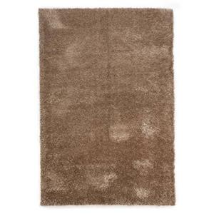 Tapeso Hoogpolig vloerkleed velvet - Posh beige - 140x200 cm