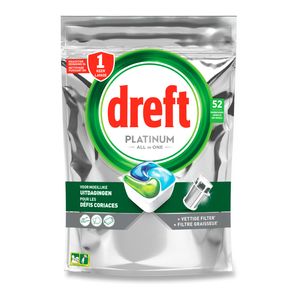 Dreft Vaatwastabs Platinum Green 52stuks