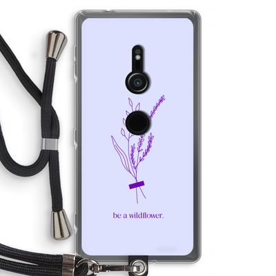 Be a wildflower: Sony Xperia XZ2 Transparant Hoesje met koord