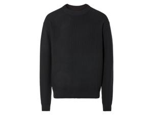 LIVERGY Heren gebreide pullover (M, Zwart)