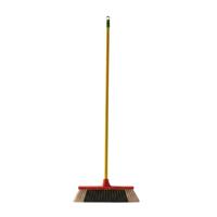 Buemag binnenbezem - kunststof - incl metalen telescoopsteel - geel - 80 - 130 cm