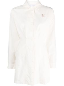 Calvin Klein Jeans robe-chemise à logo brodé - Tons neutres