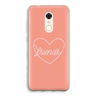 Friends heart: Xiaomi Redmi 5 Transparant Hoesje - thumbnail