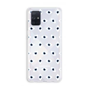 Eyes pattern: Galaxy A71 Transparant Hoesje