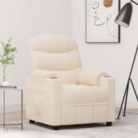 Fauteuil verstelbaar stof crmekleurig