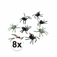 Cornelissen spin speelfiguur - 8x - 10 cm - Halloween/Horror decoratie