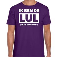 Vrijgezellen feest t-shirt voor heren - ik ben de lul - paars - bachelor party/bruiloft