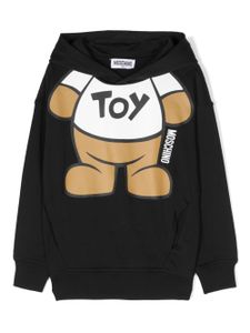 Moschino Kids hoodie en coton à motif Teddy Bear - Noir