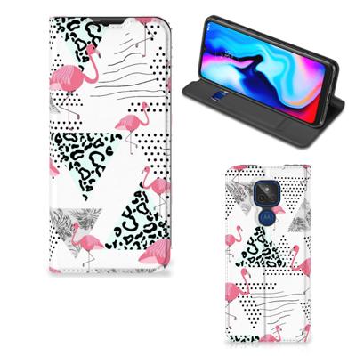 Motorola Moto G9 Play | Hoesje maken | Flamingo Triangle